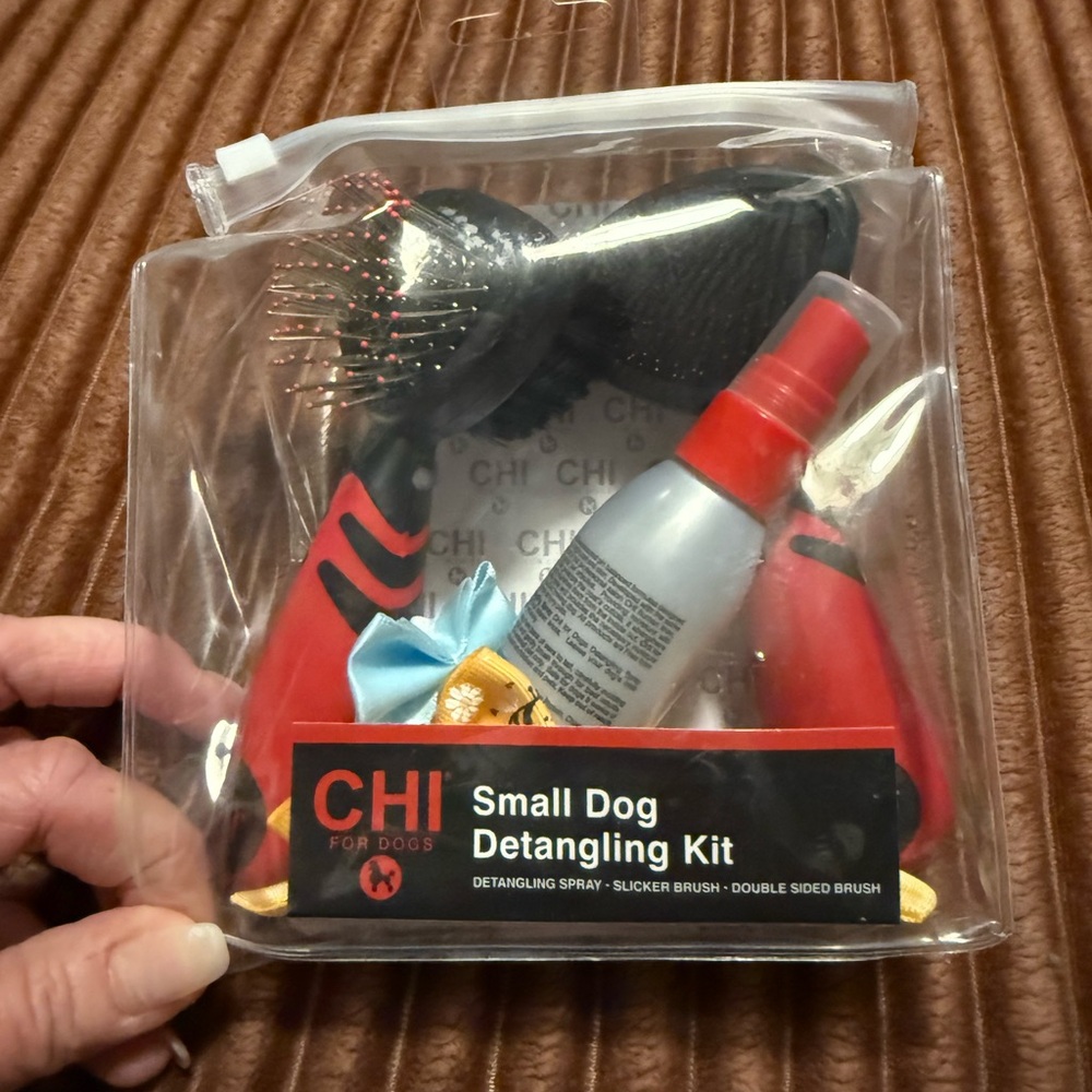 CHI Small Dog Detangling Kit - Red and Black
